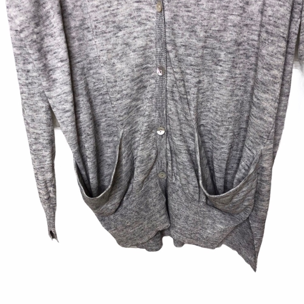 Zara Women’s Button Front Cardigan Gray Marled Size Medium - Picture 2 of 5